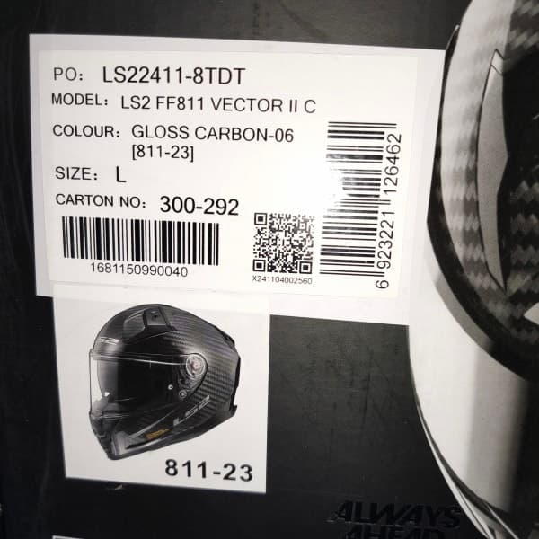 LS2 Vector II Carbon Gloss - 1