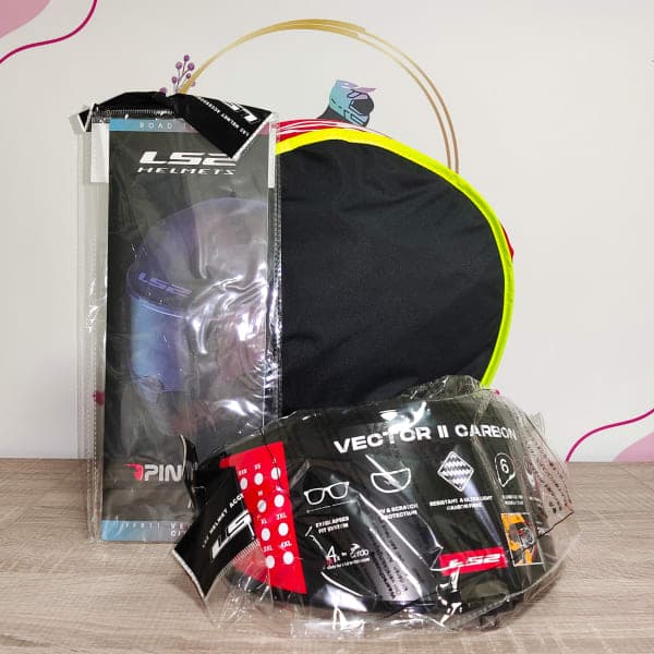 LS2 Vector II Carbon Grid Matt Fluo Green - 2