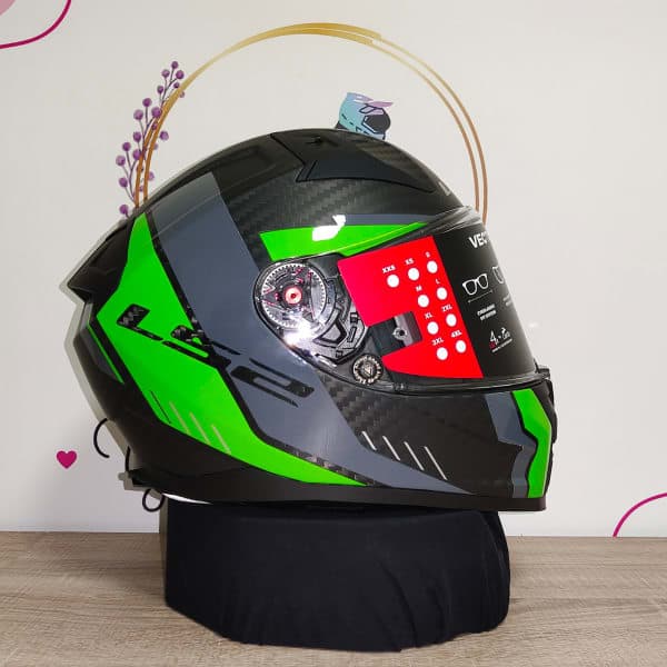 LS2 Vector II Carbon Grid Matt Fluo Green - 5
