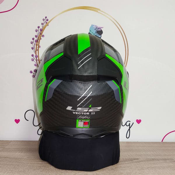 LS2 Vector II Carbon Grid Matt Fluo Green - 6