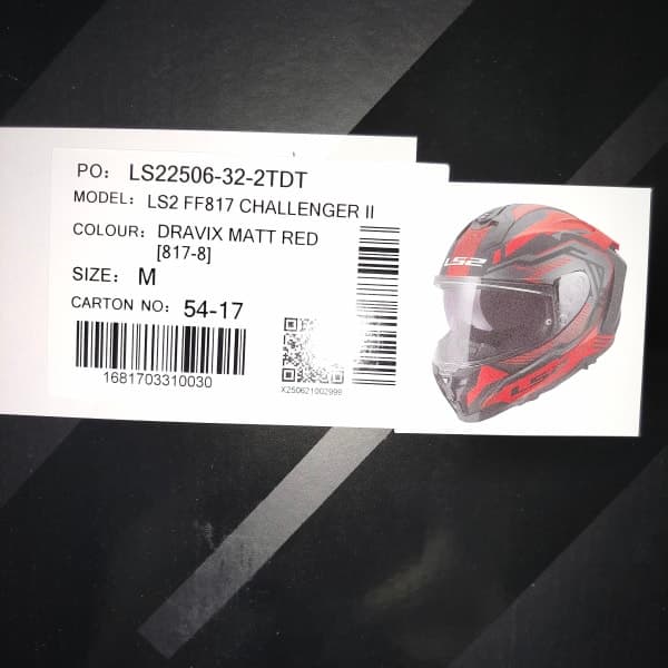LS2 Challenger II Dravix Matt Red - 1