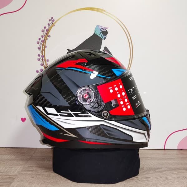 LS2 Vector II Carbon Savage White Blue Red - 5
