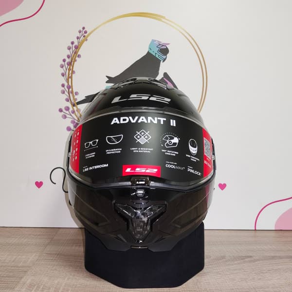 LS2 Advant II Solid Gloss Black - 4