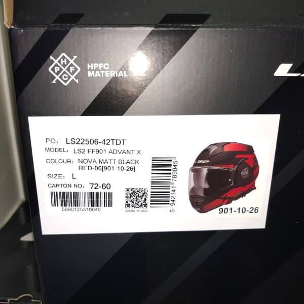 LS2 Advant X Matt Black Red - 1